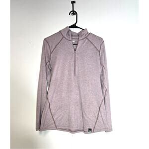 REI Women's 1/4 zip performance pullover base layer heather purple size Large